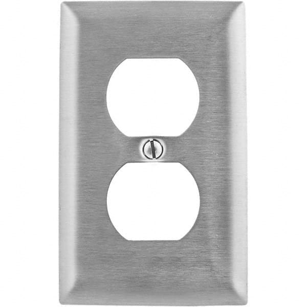 Bryant Electric - Wall Plates Wall Plate Type: Outlet Wall Plates Color: Metallic - Exact Industrial Supply