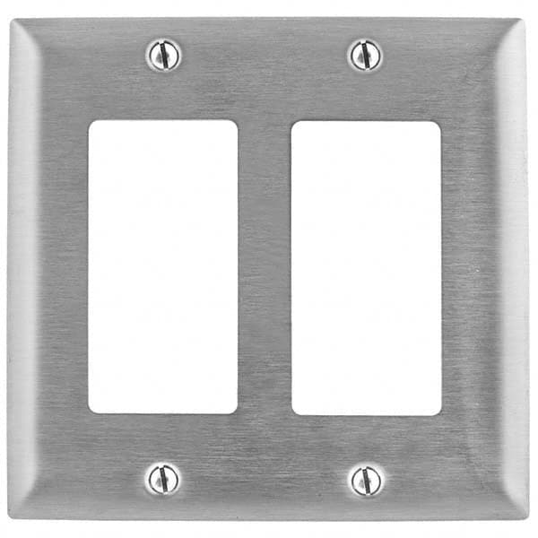 Bryant Electric - Wall Plates Wall Plate Type: Outlet Wall Plates Color: Metallic - Exact Industrial Supply