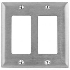 Bryant Electric - Wall Plates Wall Plate Type: Outlet Wall Plates Color: Metallic - Exact Industrial Supply