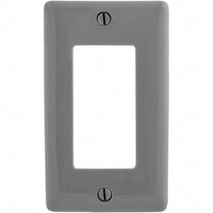 Bryant Electric - Wall Plates Wall Plate Type: Outlet Wall Plates Color: Gray - Exact Industrial Supply