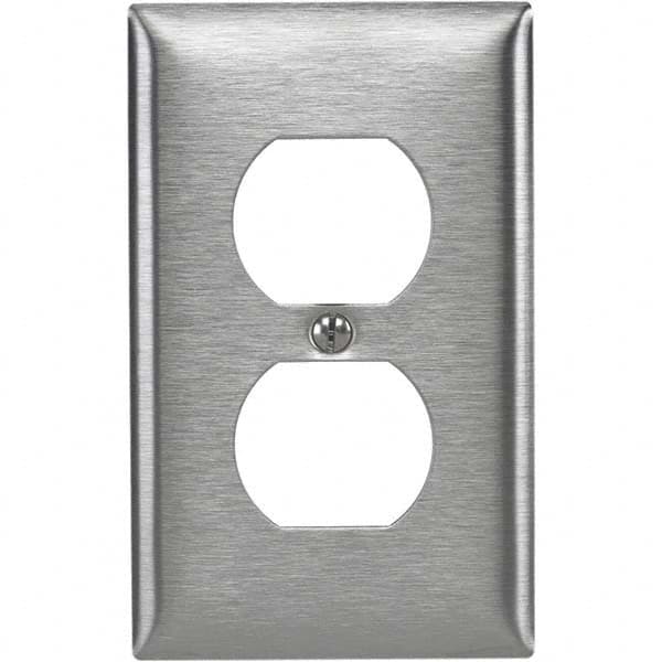 Bryant Electric - Wall Plates Wall Plate Type: Outlet Wall Plates Color: Metallic - Exact Industrial Supply