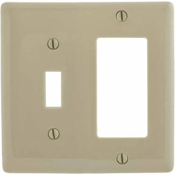 Bryant Electric - Wall Plates Wall Plate Type: Combination Wall Plates Color: Ivory - Exact Industrial Supply