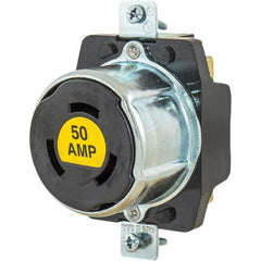 Twist Lock Receptacles; Receptacle/Part Type: Receptacle; Gender: Female; NEMA Configuration: Non-NEMA; Flange Style: No Flange; Amperage: 50 A; Number Of Poles: 3; Number Of Wires: 4; Maximum Cord Diameter: 31.80 mm; Resistance Features: Impact-Resistant
