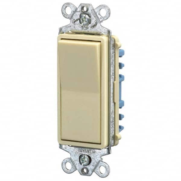 Bryant Electric - Wall & Dimmer Light Switches Switch Type: Three Way Switch Operation: Rocker - Exact Industrial Supply