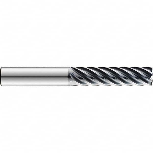 SGS - 6mm, 24mm LOC, 6mm Shank Diam, 75mm, 7 Flute Solid Carbide Square End Mill - Exact Industrial Supply