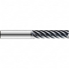 SGS - 1/4" Diam 7 Flute Solid Carbide 0.03" Corner Radius End Mill - Exact Industrial Supply