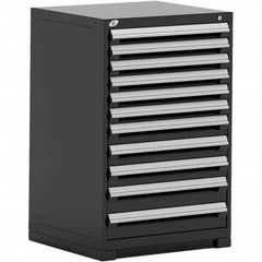 Rousseau Metal - 11 Drawer Black Steel Modular Storage Cabinet - Exact Industrial Supply