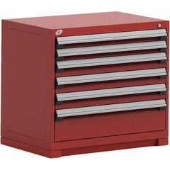 Rousseau Metal - 6 Drawer Flame Red Steel Modular Storage Cabinet - Exact Industrial Supply
