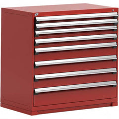 Rousseau Metal - 8 Drawer Flame Red Steel Modular Storage Cabinet - Exact Industrial Supply