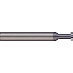 Woodruff Keyseat Cutter: 0.375″ Cut Dia, 0.125″ Cut Width, 3/8″ Shank Dia, Straight Tooth 2-1/2″ OAL, 8 Teeth, Solid Carbide, AlTiN Finish