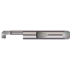 Micro 100 - Boring Bars; Minimum Bore Diameter (Decimal Inch): 0.2000 ; Maximum Bore Depth (Decimal Inch): 0.5000 ; Maximum Bore Depth (Inch): 1/2 ; Material: Solid Carbide ; Boring Bar Type: Back Boring ; Shank Diameter (Decimal Inch): 0.2500 - Exact Industrial Supply