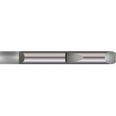 Micro 100 - Tool Bit Blanks; Material: Solid Carbide ; End Shape: Half Round ; Width/Diameter (Inch): 3/16 ; Overall Length (Inch): 2 - Exact Industrial Supply