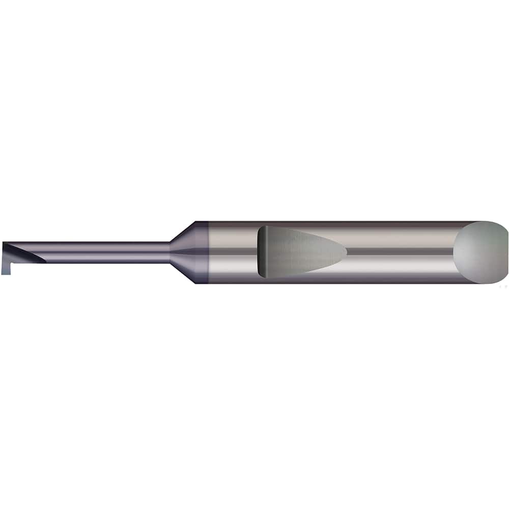 Micro 100 - Grooving Tools; Grooving Tool Type: Retaining Ring ; Material: Solid Carbide ; Shank Diameter (Decimal Inch): 0.1875 ; Shank Diameter (Inch): 3/16 ; Groove Width (Decimal Inch): 0.0300 ; Projection (Decimal Inch): 0.0400 - Exact Industrial Supply