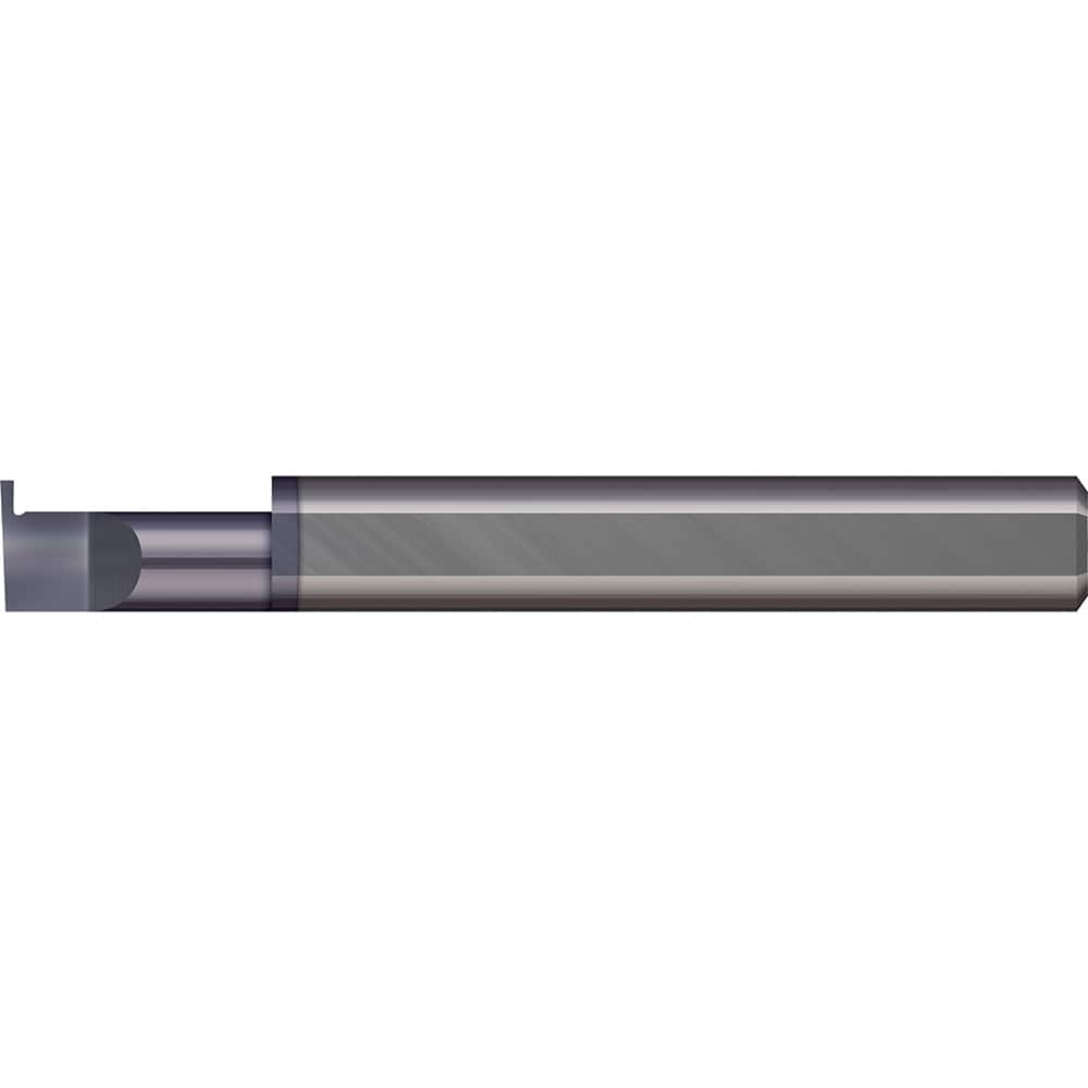 Micro 100 - Grooving Tools; Grooving Tool Type: Retaining Ring ; Material: Solid Carbide ; Shank Diameter (Decimal Inch): 0.2500 ; Shank Diameter (Inch): 1/4 ; Groove Width (Decimal Inch): 0.0250 ; Projection (Decimal Inch): 0.0500 - Exact Industrial Supply