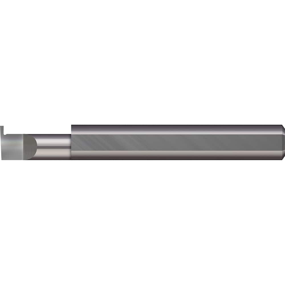 Micro 100 - Grooving Tools; Grooving Tool Type: Retaining Ring ; Material: Solid Carbide ; Shank Diameter (Decimal Inch): 0.2500 ; Shank Diameter (Inch): 1/4 ; Groove Width (Decimal Inch): 0.0250 ; Projection (Decimal Inch): 0.0500 - Exact Industrial Supply