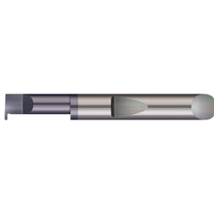 Micro 100 - Grooving Tools; Grooving Tool Type: Full Radius ; Material: Solid Carbide ; Shank Diameter (Decimal Inch): 0.2500 ; Shank Diameter (Inch): 1/4 ; Groove Width (Decimal Inch): 0.0300 ; Projection (Decimal Inch): 0.0500 - Exact Industrial Supply