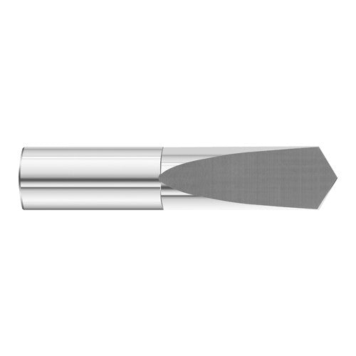 3/16″ Dia. × 3/16″ Shank × 11/16″ Flute Length × 2″ OAL, 3xD, 118°, Uncoated, 2xD Flute, External Coolant, Round Solid Carbide Drill - Exact Industrial Supply