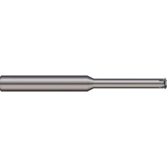 Single Profile Thread Mill: 1/4-18 to 1/4-56, 18 to 56 TPI, Internal & External, 4 Flutes, Solid Carbide 0.18″ Cut Dia, 1/4″ Shank Dia, 2.5″ OAL, Bright/Uncoated