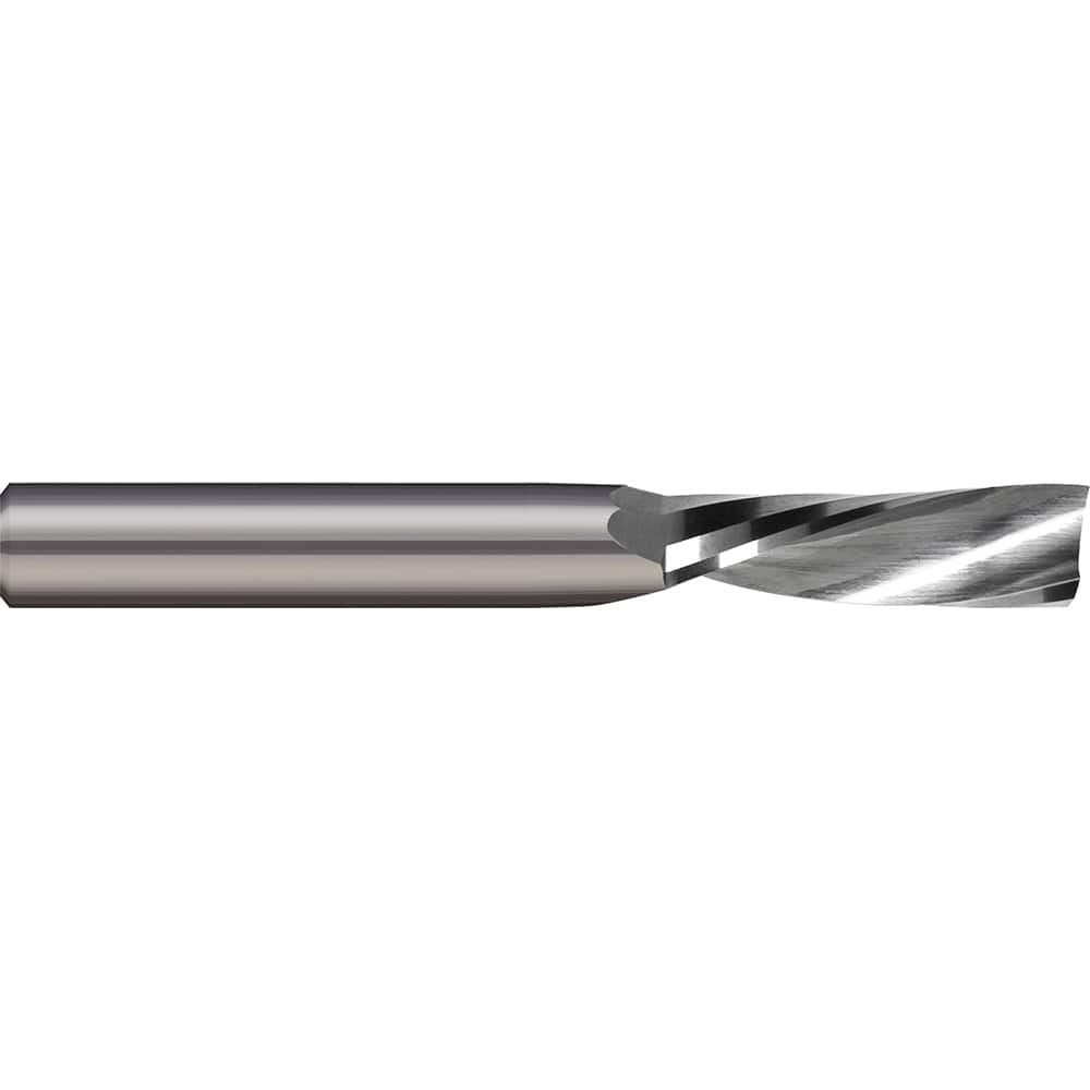 Micro 100 - 1/2" Diam RH Solid Carbide 1-Flute Single Edge Downcut Spiral Router Bit - Exact Industrial Supply