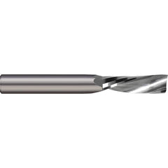 Micro 100 - 1/4" Diam RH Solid Carbide 1-Flute Single Edge Downcut Spiral Router Bit - Exact Industrial Supply