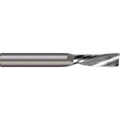 Micro 100 - 4mm Diam RH Solid Carbide 1-Flute Single Edge Downcut Spiral Router Bit - Exact Industrial Supply