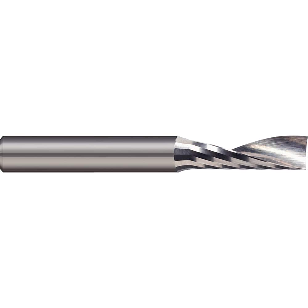 Micro 100 - 3/8" Diam RH Solid Carbide 1-Flute Single Edge Upcut Spiral Router Bit - Exact Industrial Supply
