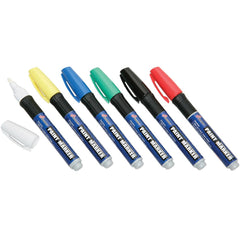 Ability One - Markers & Paintsticks; Type: Paint Marker ; Color: White; Yellow; Blue; Green; Black; Red ; Ink Type: Water Base ; Tip Type: Medium Bullet - Exact Industrial Supply
