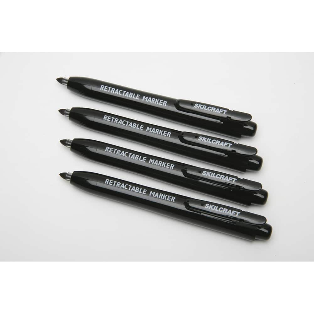 Ability One - Markers & Paintsticks; Type: Permanent Marker ; Color: Black ; Ink Type: Water Base ; Tip Type: Fine - Exact Industrial Supply