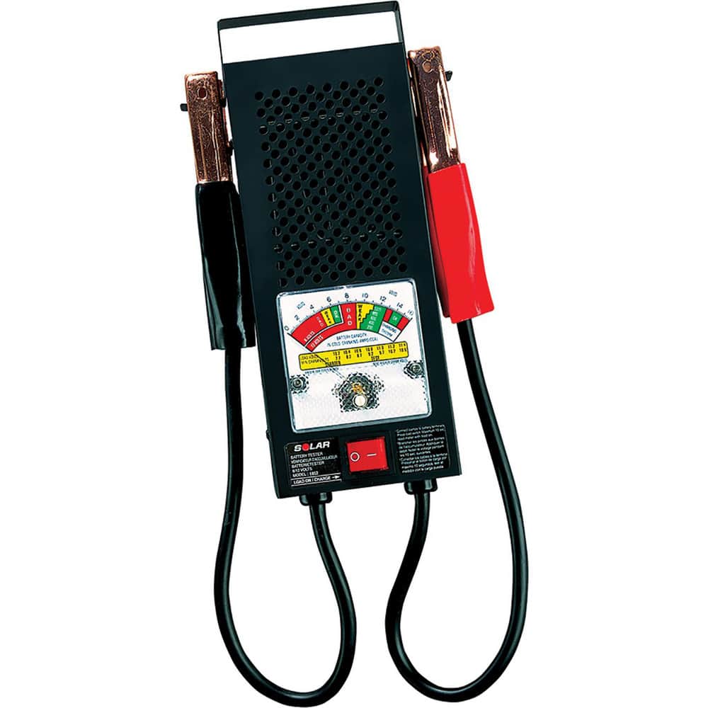 Automotive Battery Testers; Battery Tester Type: Battery Load Tester; Battery Configuration: One Battery (6V or 12V); Battery Chemistry: Dry-Cell AGM Lead Acid; Sealed Lead Acid (SLA); Wet-Cell Lead Acid; Cable Length (Feet): 18.000; Battery Connection Ty