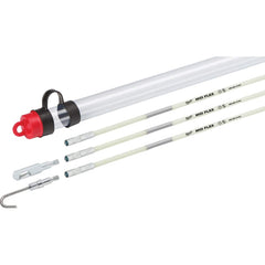 Milwaukee Tool - Line Fishing System Kits & Components; Component Type: Fish Rod Kit ; Includes: (3) Mid Flex Sticks , Bullet Nose Tip, Hook Tips, Storage Tube w/Accessory Storage in Tube Cap ; Overall Length (Feet): 15 ; Number of Pieces: 6 - Exact Industrial Supply