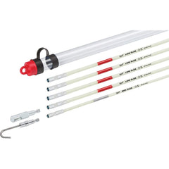 Milwaukee Tool - Line Fishing System Kits & Components; Component Type: Fish Rod Kit ; Includes: (4) 5 Ft. Low Flex Fish Sticks, 5 Ft. Mid Flex Fish Stick, Bullet Nose Tip, Hook Tip ; Overall Length (Feet): 5 ; Number of Pieces: 7 - Exact Industrial Supply
