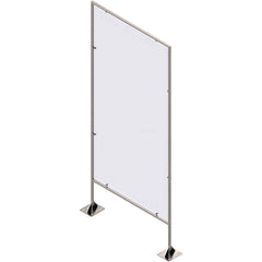 Rockford Systems - Office Cubicle Partitions; Type: Social Distancing Partition ; Width (Inch): 36 ; Height (Inch): 84 ; Color: Clear ; Mount Type: Base Mount ; Thickness (Inch): 1 - Exact Industrial Supply