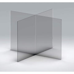 Rockford Systems - Office Cubicle Partitions; Type: Social Distancing Partition ; Width (Inch): 48 ; Height (Inch): 24 ; Color: Clear ; Mount Type: Self-Supporting ; Thickness (Inch): 1 - Exact Industrial Supply