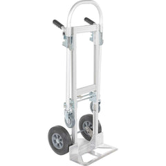Vestil - Hand Trucks; Type: Convertible Hand Truck ; Load Capacity (Lb.): 500.000 ; Handle Type: Continuous ; WheelType: Hard Rubber ; Overall Height (Inch): 51-1/2 ; Material: Aluminum - Exact Industrial Supply