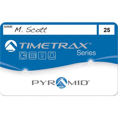 Pyramid - Time Cards & Time Clock Accessories; Type: Swipe Cards ; For Use With: Pyramid TimeTrax TTEZ, TTEZEK, PSDLAUBKK, TTPRO, TTMOBILE, FASTTIME 8000 & 9000 ; Height (Inch): 2-1/8 ; Width (Inch): 3-5/8 ; Depth (Inch): 1-1/2 ; Color: Blue; ,Gray; White - Exact Industrial Supply