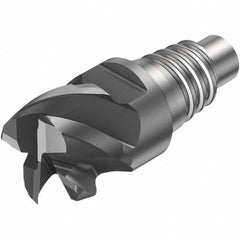 Sandvik Coromant - 1" Mill Diam, 0.5512" LOC, 0.5512" OAL, 5 Flute Square End Mill Head - Exact Industrial Supply