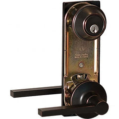 Stanley - Entry Lever Lockset for 1-3/8 to 1-3/4" Thick Doors - Exact Industrial Supply