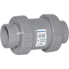 Hayward - Check Valves; Design: In-line; True Union Ball Check ; Tube Outside Diameter (mm): 76.200 ; Pipe Size (Inch): 3 ; Tube Outside Diameter (Inch): 3 ; End Connections: Flanged ; Material: CPVC - Exact Industrial Supply