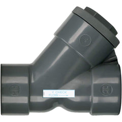 Hayward - Check Valves; Design: Y-Pattern ; Tube Outside Diameter (mm): 101.600 ; Pipe Size (Inch): 4 ; Tube Outside Diameter (Inch): 4 ; End Connections: Socket ; Material: PVC - Exact Industrial Supply