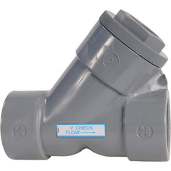 Hayward - Check Valves; Design: Y-Pattern ; Tube Outside Diameter (mm): 12.700 ; Pipe Size (Inch): 1/2 ; Tube Outside Diameter (Inch): 1/2 ; End Connections: Threaded ; Material: CPVC - Exact Industrial Supply