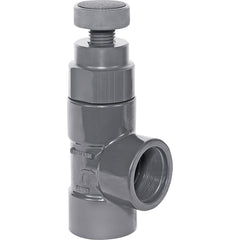 Hayward - Globe Valves; Type: Angle Globe Valve ; Pipe Size: 1-1/2 (Inch); End Connections: Threaded (NPT) ; Material: PVC ; Disc Material: PVC ; WOG Rating (psi): 150 - Exact Industrial Supply