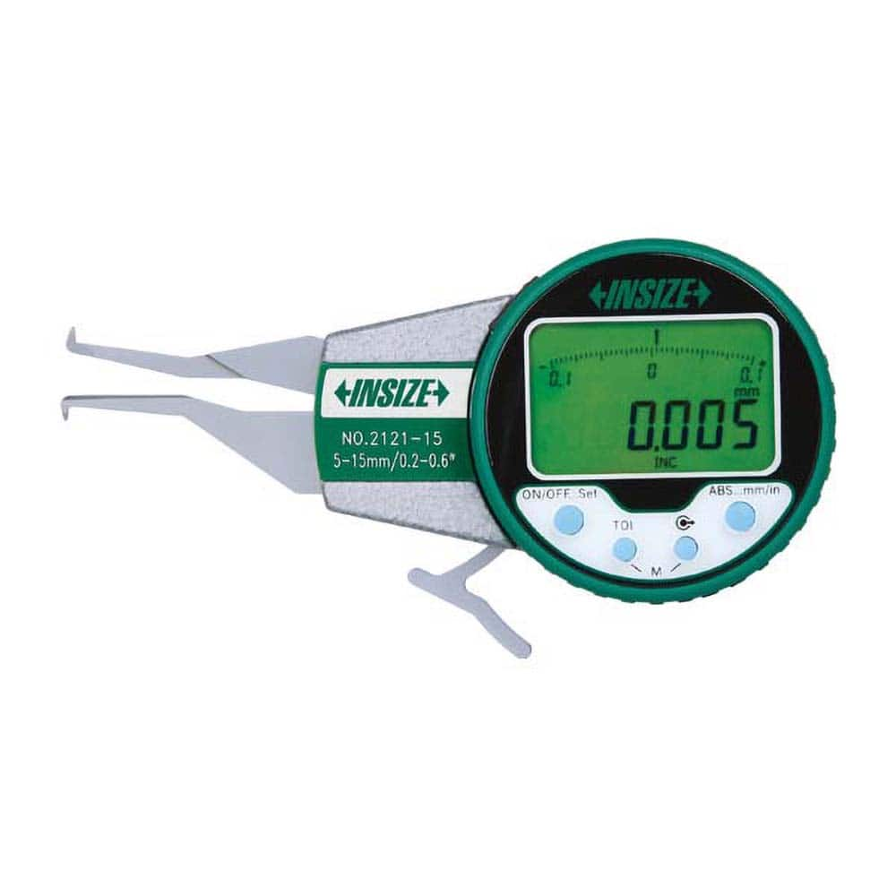 Insize USA LLC - Electronic Caliper Gages; Type: Internal ; Minimum Measurement (Inch): 1.2000 ; Minimum Measurement (mm): 30.00 ; Minimum Measurement (Decimal Inch): 1.2000 ; Maximum Measurement (Inch): 2.0000 ; Maximum Measurement (Decimal Inch): 2.0000 - Exact Industrial Supply