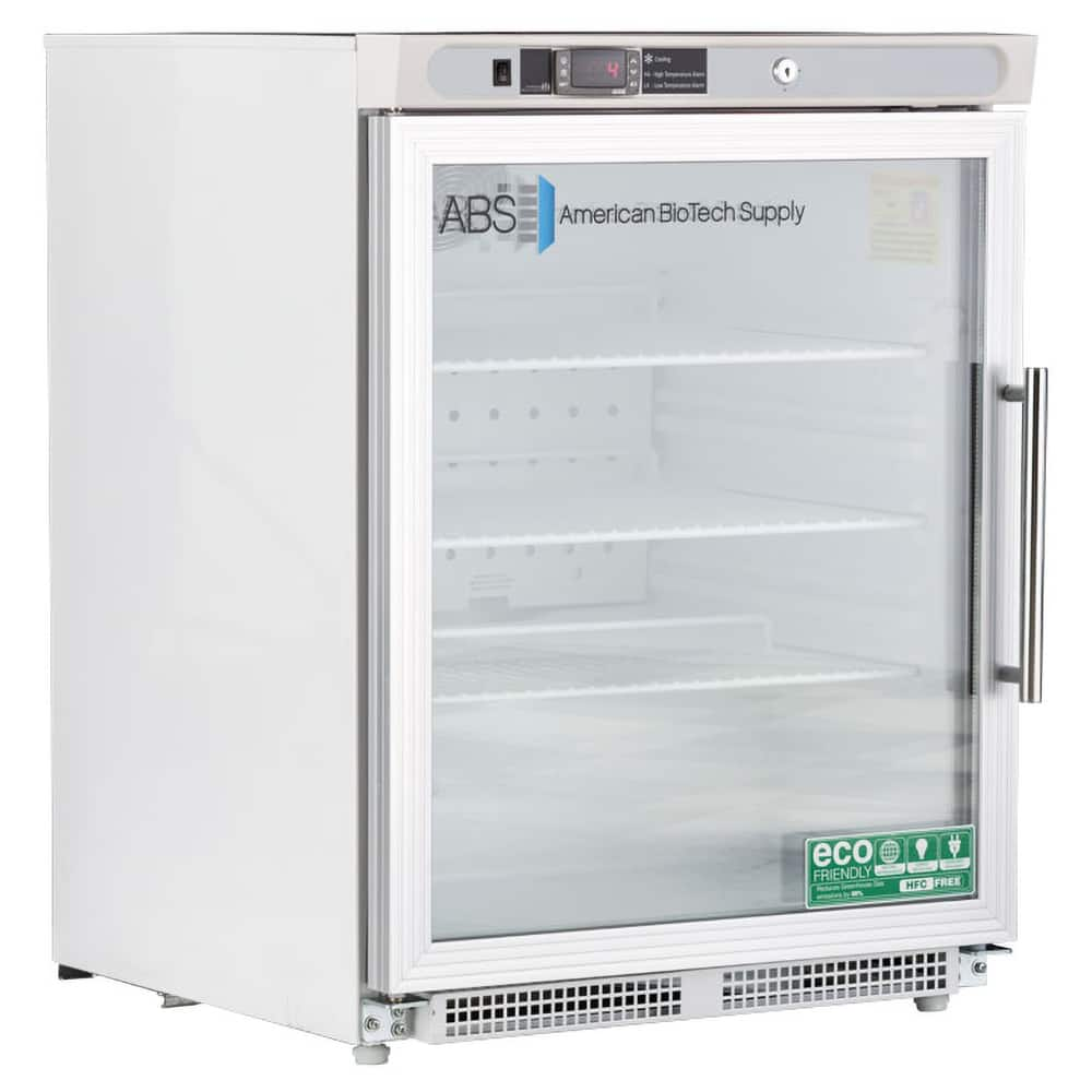 American BioTech Supply - Laboratory Refrigerators and Freezers; Type: Undercounter Built-In Refrigerator ; Volume Capacity: 4.6 Cu. Ft. ; Minimum Temperature (C): 1.00 ; Maximum Temperature (C): 10.00 ; Width (Inch): 23-3/4 ; Depth (Inch): 25-1/2 - Exact Industrial Supply