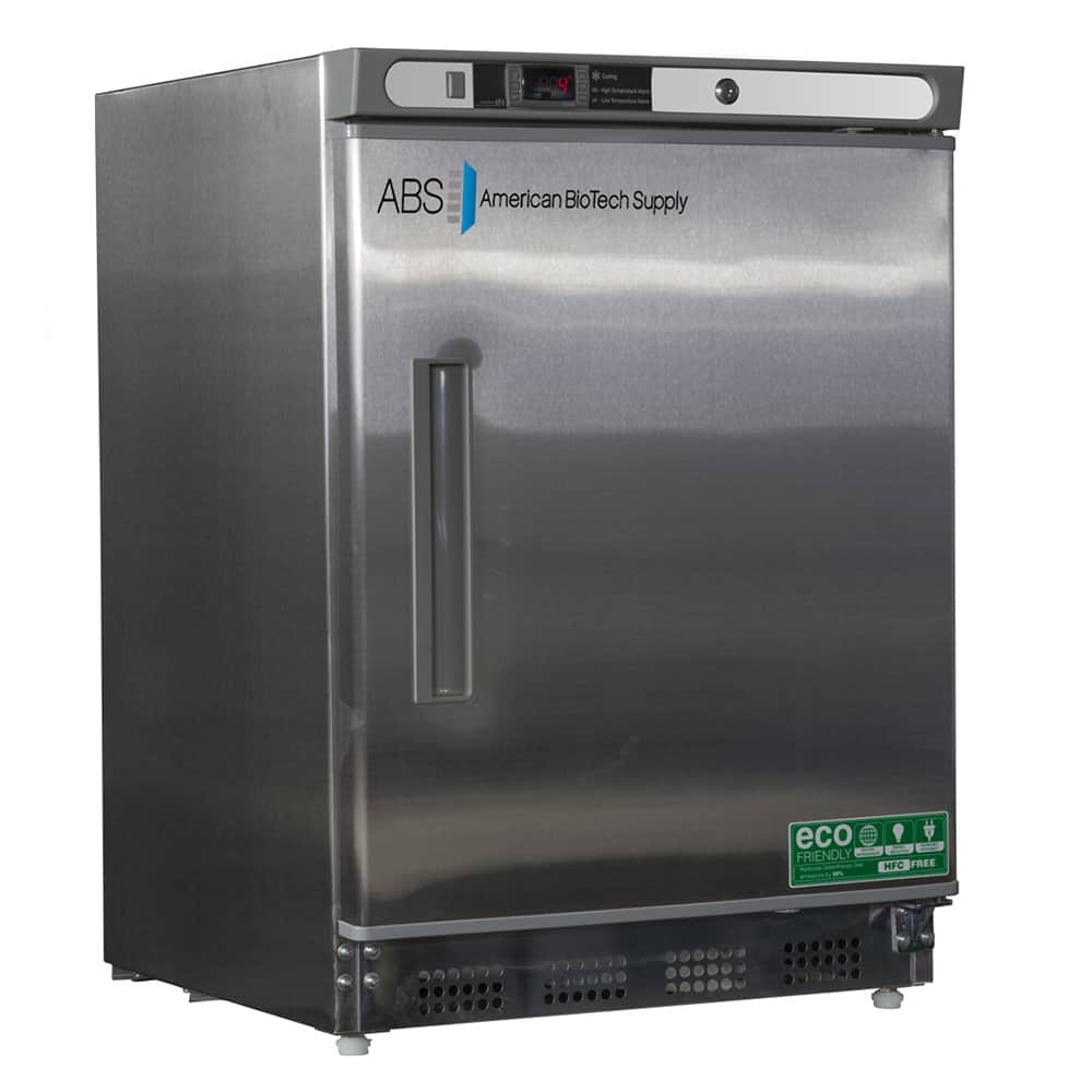 American BioTech Supply - Laboratory Refrigerators and Freezers; Type: Undercounter Built-In Freezer ; Volume Capacity: 4.5 Cu. Ft. ; Minimum Temperature (C): 1.00 ; Maximum Temperature (C): 10.00 ; Width (Inch): 23-3/4 ; Depth (Inch): 24-1/2 - Exact Industrial Supply