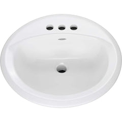 American Standard - Sinks; Type: Drop In Sink ; Outside Length: 19-1/8 (Inch); Outside Width: 19-1/8 (Inch); Outside Height: 7-3/8 (Inch); Inside Length: 12-1/8 (Inch); Inside Width: 15 (Inch) - Exact Industrial Supply