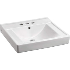 American Standard - Sinks; Type: Wall Hung ; Outside Length: 18-1/4 (Inch); Outside Width: 20 (Inch); Outside Height: 5 (Inch); Inside Length: 12-13/16 (Inch); Inside Width: 13-15/16 (Inch) - Exact Industrial Supply