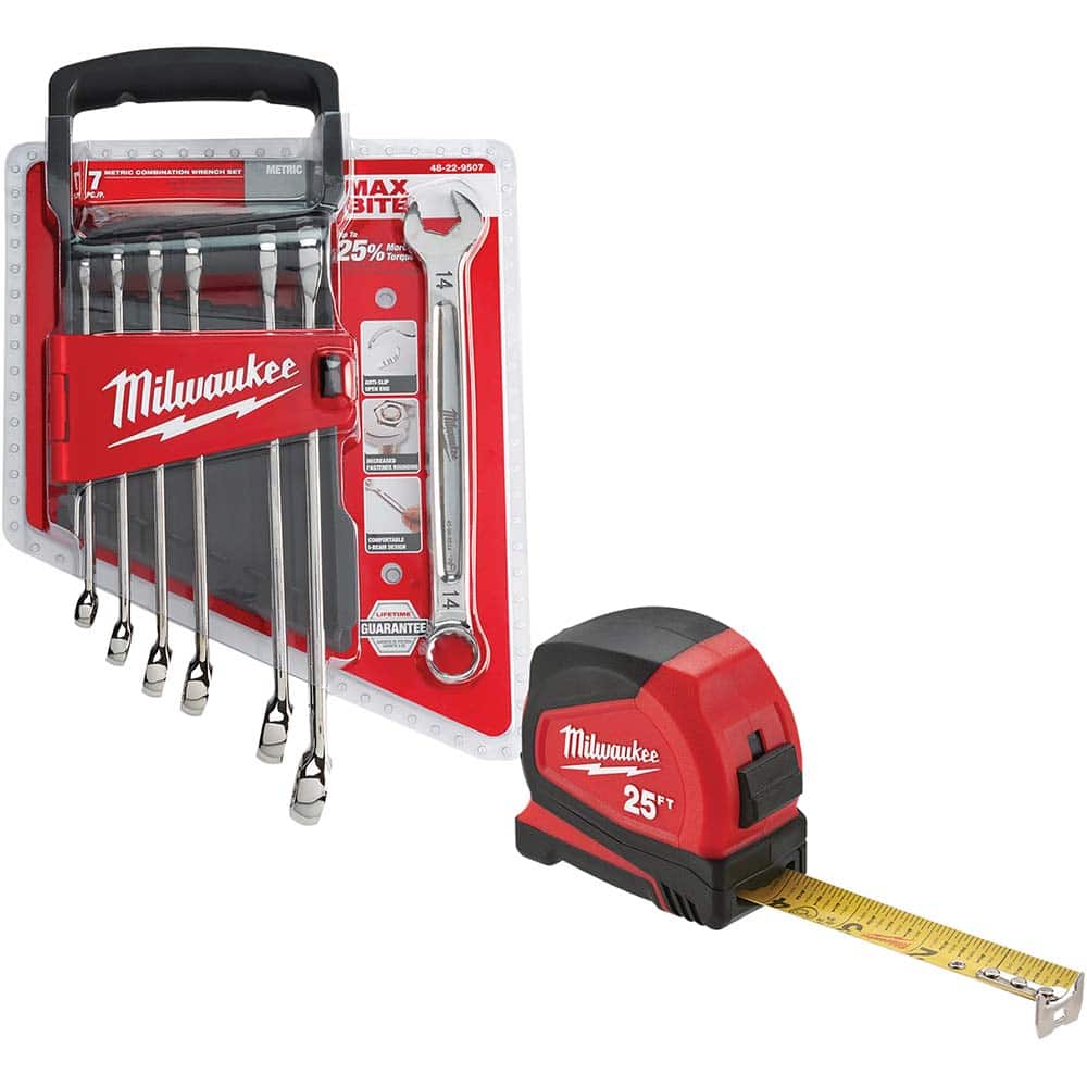Milwaukee Tool - Wrench Sets; Tool Type: Combination Wrench Set ; System of Measurement: Metric ; Size Range: 8.0 - Exact Industrial Supply