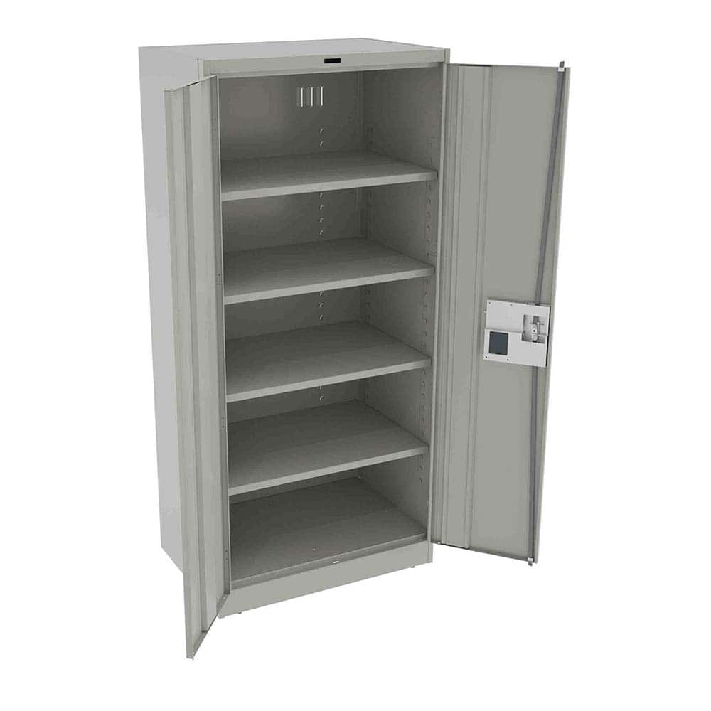 Tennsco - Storage Cabinets; Type: Locking ; Width (Inch): 36 ; Depth (Inch): 24 ; Height (Inch): 78 ; Number of Shelves: 5 ; Material: Steel - Exact Industrial Supply