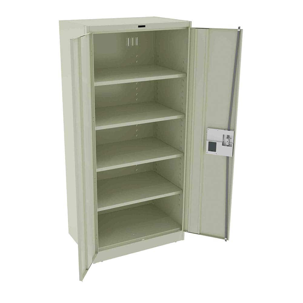 Tennsco - Storage Cabinets; Type: Locking ; Width (Inch): 36 ; Depth (Inch): 24 ; Height (Inch): 78 ; Number of Shelves: 5 ; Material: Steel - Exact Industrial Supply