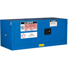 Justrite - 2 Door 1 Shelf 12 Gal Space Saver Safety Cabinet for Flammable Substances - Exact Industrial Supply